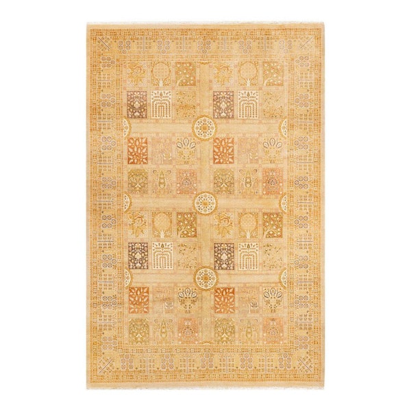 Solo Rugs Mogul One-of-a-Kind Traditional Ivory 6 ft. 2 in. x 9 ft. 0 in. Oriental Area Rug