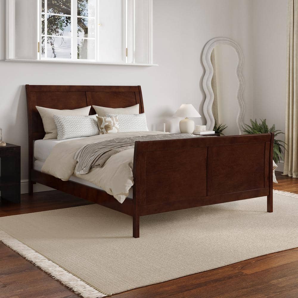 AFI Portland Walnut Full Traditional Bed with Matching Foot Board AR8936034  - The Home Depot, image size:1000x1000