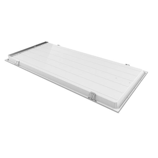 Metalux 2 ft. x 2 ft. White Integrated LED Flat Panel Troffer Light Fixture  at 4200 Lumens, 4000K, Dimmable RT22SP - The Home Depot