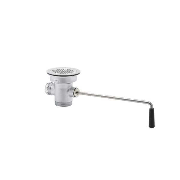 Polished Chrome Waste Drain with Valve Twist Handle 3-1/2 in. x 2 in.