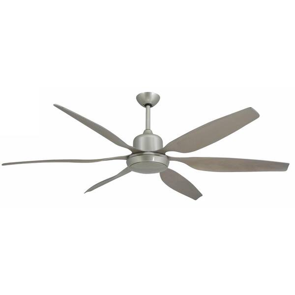 TroposAir Titan 66 in. Indoor/Outdoor Brushed Nickel Ceiling Fan and Light