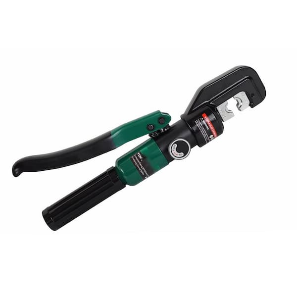 12awg~00awg Crimping Tool, Hydraulic Cable Lug Crimper 10 US TON, Electrical Terminal Cable Wire Tool Kit with 9 Die