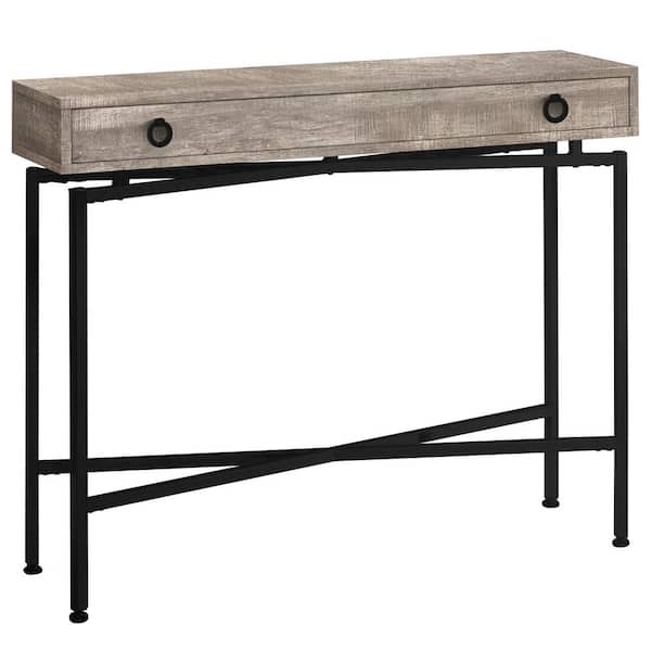 Unbranded 43 in. Taupe Standard Rectangle Console Table with Drawers