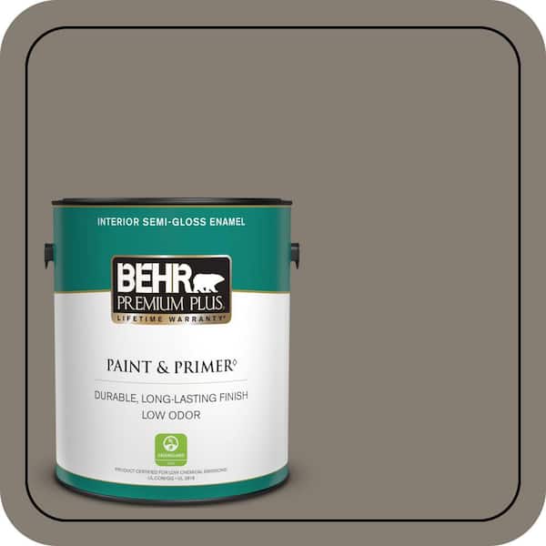 BEHR PREMIUM PLUS 1 gal. #MQ2-53 Smoky Trout Semi-Gloss Enamel Low Odor Interior Paint & Primer