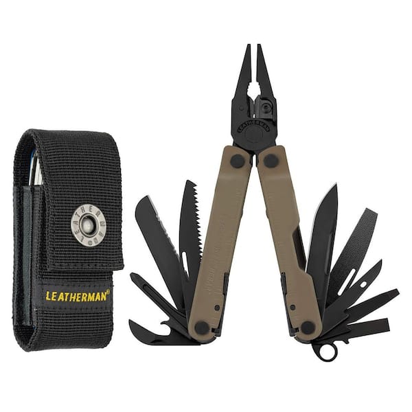 NVNOO Rebar Multitool with Premium Replaceable Wire Cutters and Saw, Coyote Tan with Nylon Sheath