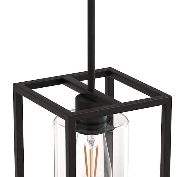 Emeritpro 6.7 in. 1-Light American Vintage Cage Pendant Light with