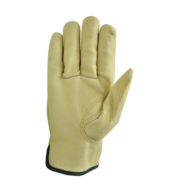 G & F Products Grain Pigskin Leather Large Work Gloves (3-Pair)