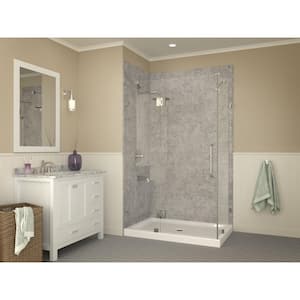 Vail 36 in. x 48 in. Double Threshold Shower Base in White
