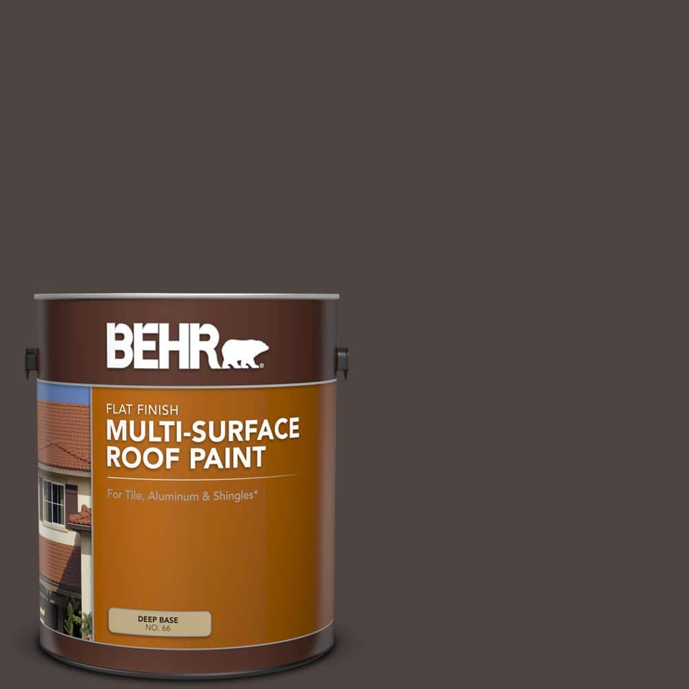 1 gal. #SC-104 Cordovan Brown Flat Multi-Surface Exterior Roof Paint