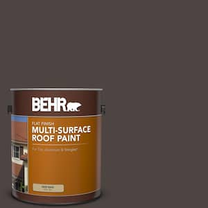 1 gal. #SC-104 Cordovan Brown Flat Multi-Surface Exterior Roof Paint