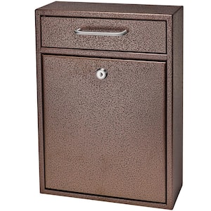 Olympus Locking Wall-Mount Drop Box with High Security Reinforced Patented Locking System, Bronze