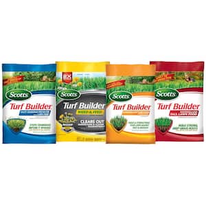 Turf Builder Fertilizer Bundle for Small Yards (Northern) with Halts, Weed & Feed, SummerGuard, and Fall Lawn Food