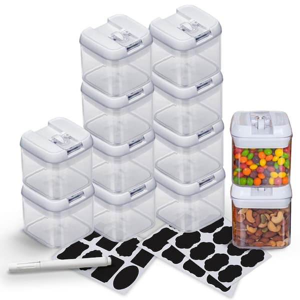 CHEER COLLECTION 12-Piece Food Storage Plastic Containers 0.5L