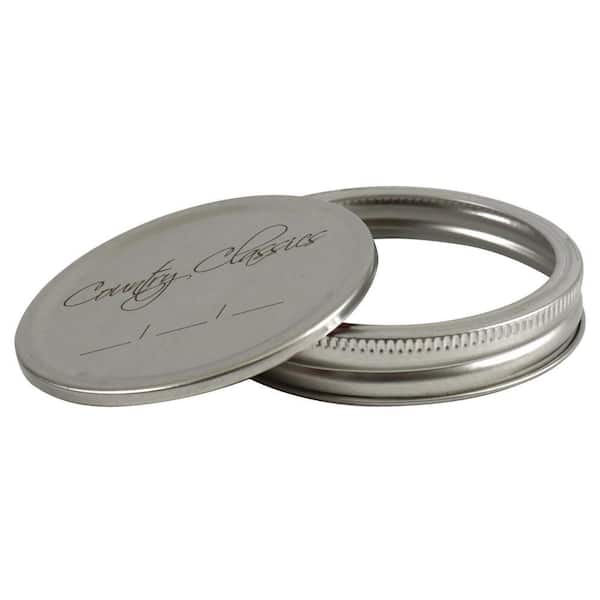 Wide Mouth Food Storage Lids and Bands (4-Packs of 12)