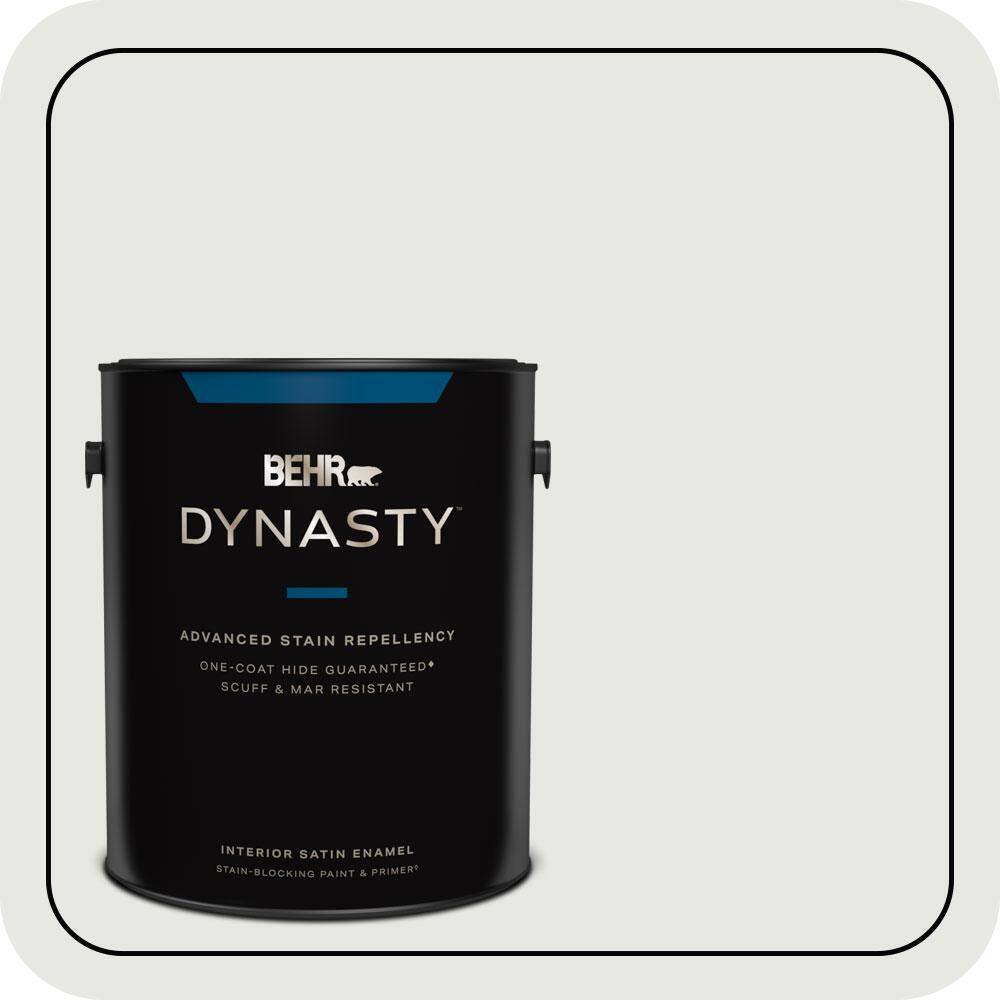 1 gal. Home Decorators Collection #HDC-NT-10G Wedding Cake White Satin Enamel Interior Stain-Blocking Paint and Primer price history on PriceWatchPro