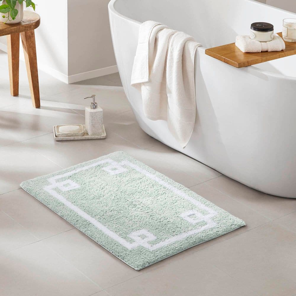 Ethan 20 in. x 30 in. Seafoam Tufted Cotton Rectangle Bath Rug price history on PriceWatchPro