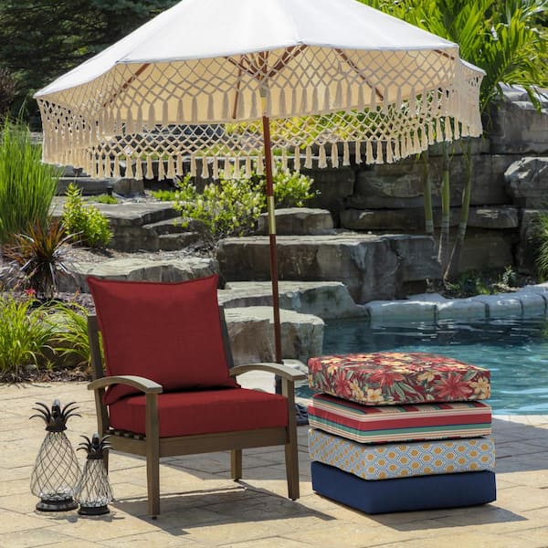 24" Outdoor Deep Seat Chair Patio Cushions Pad UV & Fade Resistant Furniture NEW 
