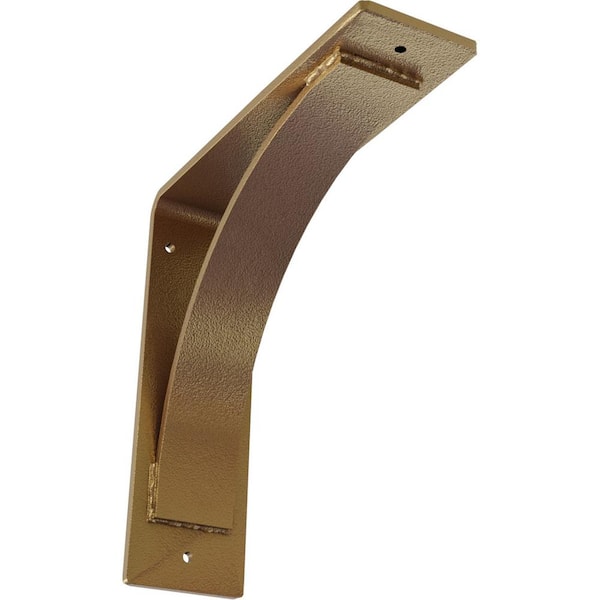 Ekena Millwork 3 in. x 10 in. x 10 in. Hammered Gold Morris Steel Bracket