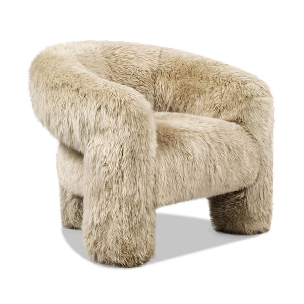 Jennifer Taylor Avalon 35 in. Natural Beige Genuine Sheepskin Fur