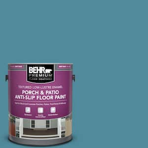 1 gal. #S460-5 Blue Square Textured Low-Lustre Enamel Interior/Exterior Porch and Patio Anti-Slip Floor Paint