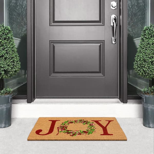 Joy 18 in. x 30 in. Coir Doormat
