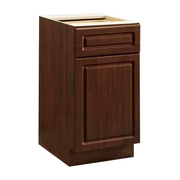 Heartland Cabinetry Heartland Ready to Assemble 18x34.5x24.3 in. Base Cabinet with 1 Door and 1 Drawer in Cherry