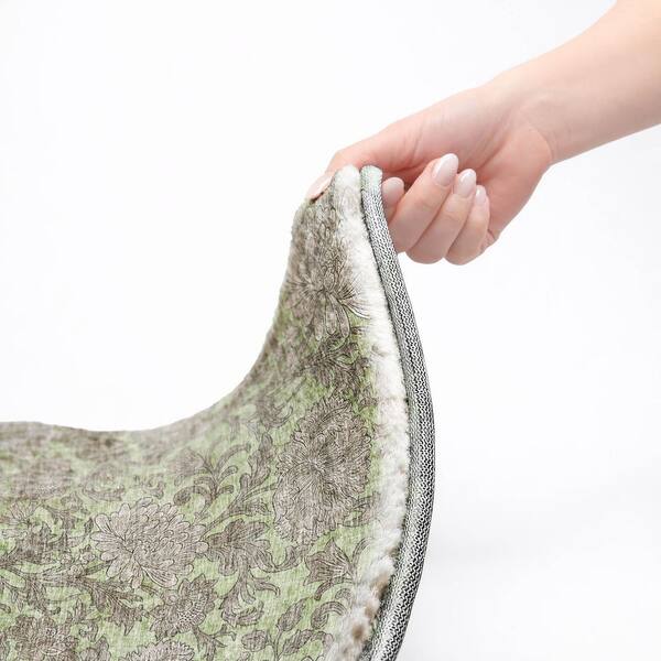 Dream Shag Premium Machine Washable Abstract ADS677 Aloe 10 ft. x 14 ft. Area Rug