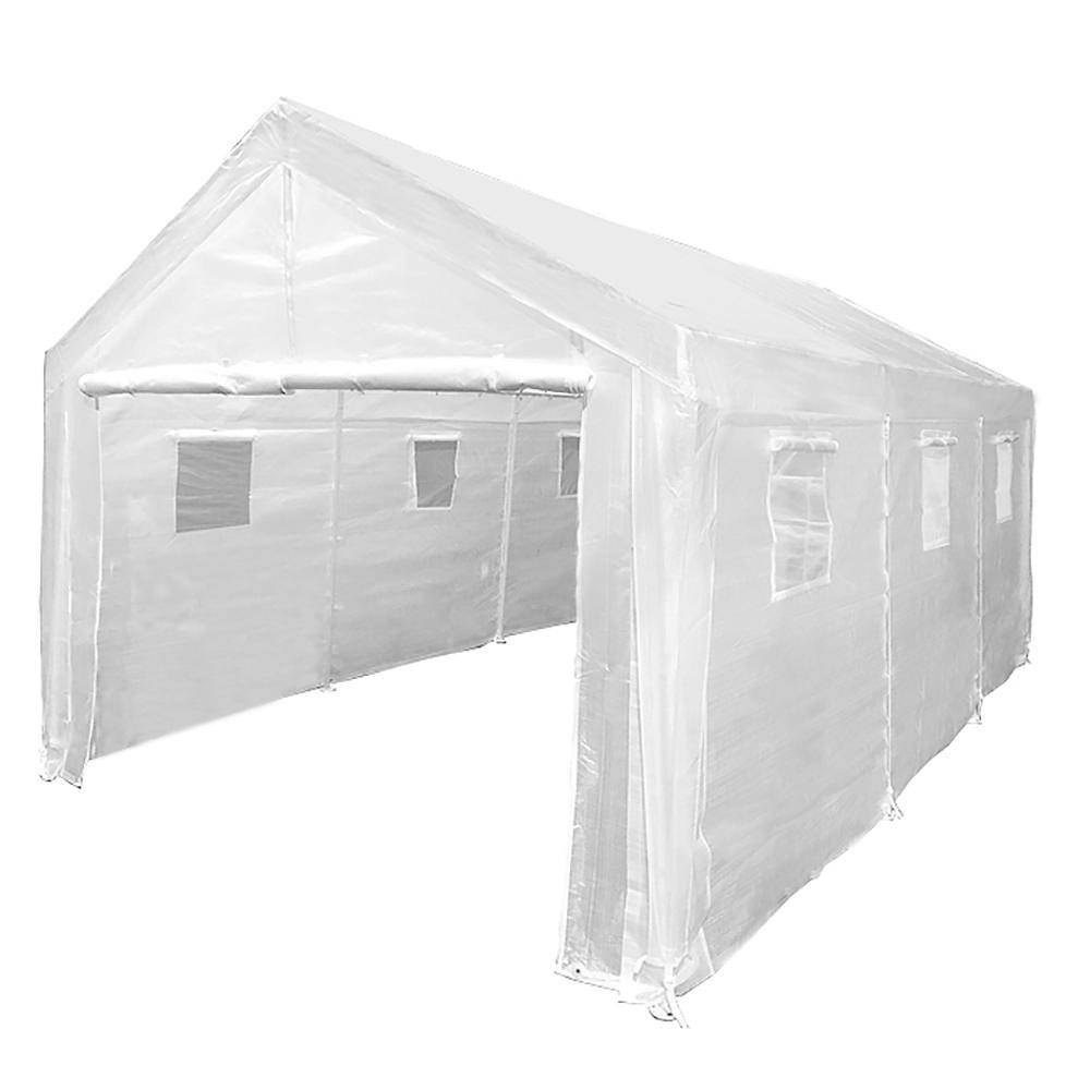 King Canopy King Canopy Hercules Greenhouse 10Feet by 20Feet, 2Inch Steel Frame, 8Leg, White