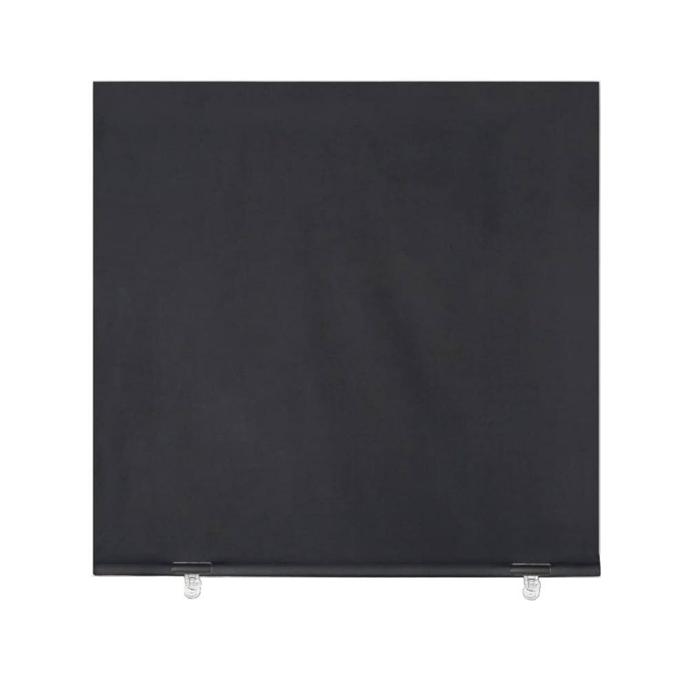Black Cordless Polyester Light-Block Roller Shades for Windows No