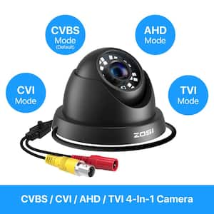 Wired 1080p FHD 4-in-1 Outdoor Home Security Camera Compatible for TVI/CVI/AHD/CVBS DVR