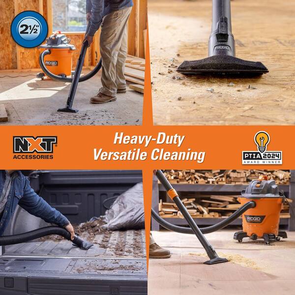 RIDGID - 2-1/2 in. NXT Max Locking Utility Nozzle Accessory Shop Vacuum Attachment for RIDGID NXT Wet Dry Vacs Hoses and Wands