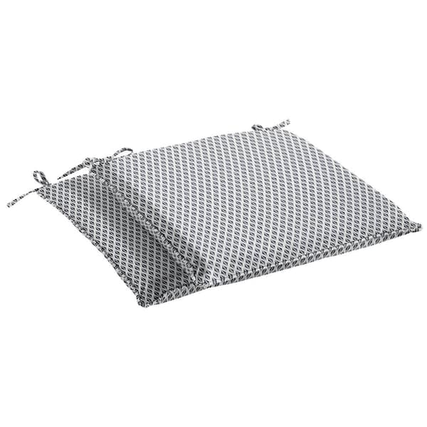 SORRA HOME Sunbrella Detail Navy Rectangle Outdoor Seat Cushion (2-Pack)