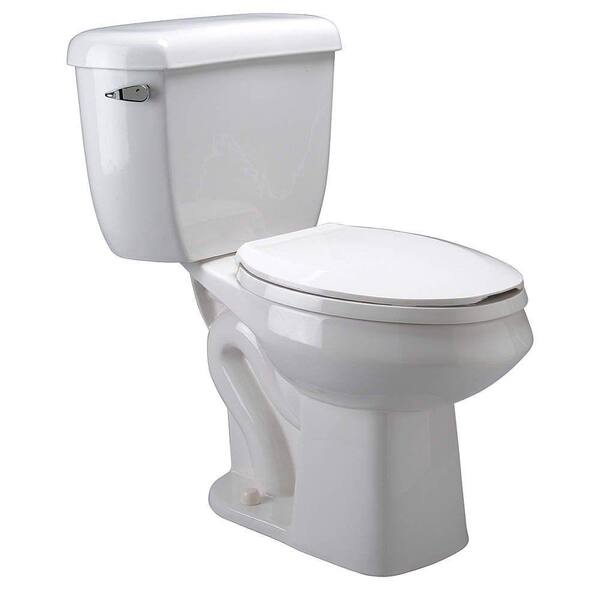 Zurn 1.6 GPF/1.1 GPF Dual Flush Pressure Assist Elongated Toilet in White(2-piece)