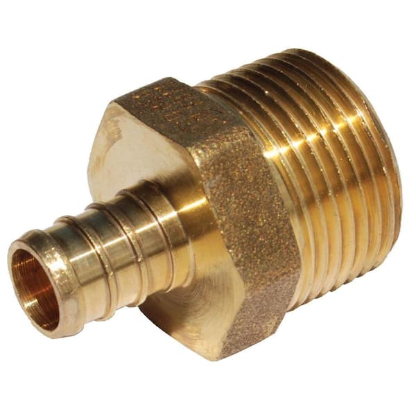 SharkBite 1/2 in. PEX Barb x 3/4 in. MIP Brass Reducing Adapter Fitting