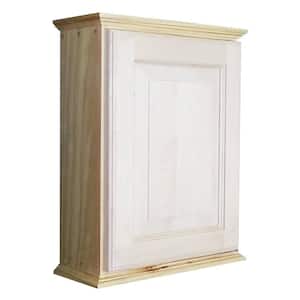 Aventura 15.5 in. W x 19.5 in. H x 6.25 D Unfinished Wood Surface Mount Wall Cabinet