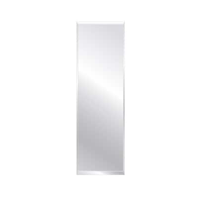 12 in. W x 48 in. H Rectangular Frameless Beveled Edge Wall Bathroom Vanity Mirror in Silver