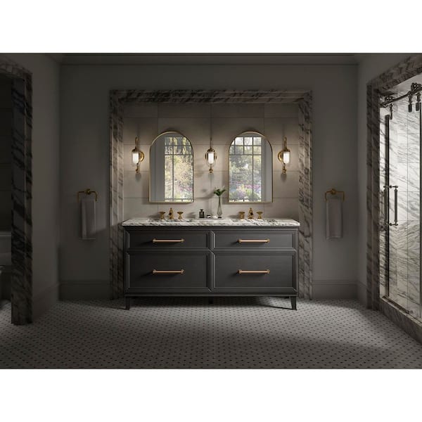 KOHLER Artifacts 72 in. x 21.89 in. D x 34.49 in. H Bath Vanity Cabinet without Top in Carbon Oak
