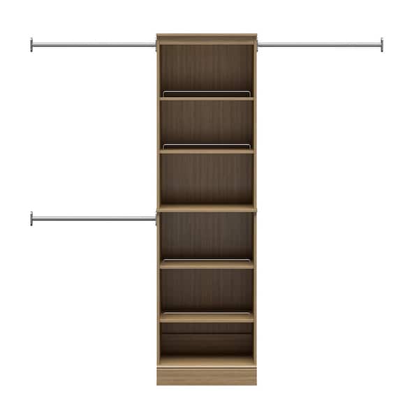 Reynolds 25 in W x 83.25 in H Monterey Oak Laminate Board Traditional Closet System Tower