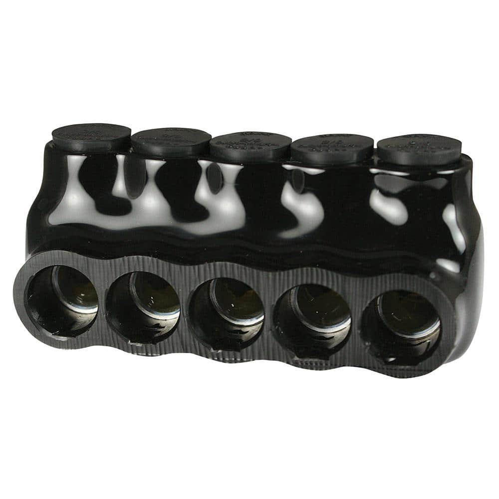 6 - 2/0 AWG 5-Ports UL 486 Multi-Tap Connector Insulated Single Sided Entry, Black price history on PriceWatchPro