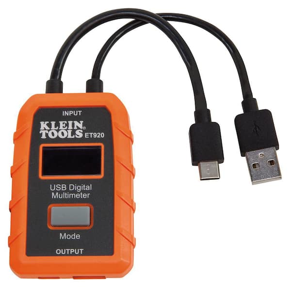 logica tekst Duwen Klein Tools USB Digital Meter with USB-A and USB-C ET920 - The Home Depot