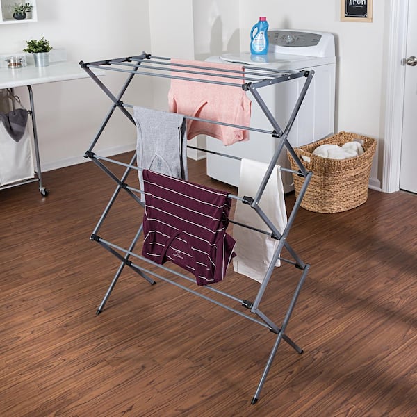 Oversize Collapsible Clothes Drying Rack Agrohort Ipb Ac Id   Silver Honey Can Do Drying Racks Dry 09066 E1 600 