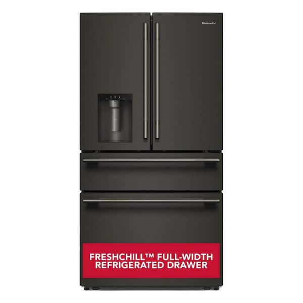 36 in. 29 cu. ft. Standard Depth French Door Refrigerator in Black Ore with FreshChill Full-Width Refrigerated Drawer