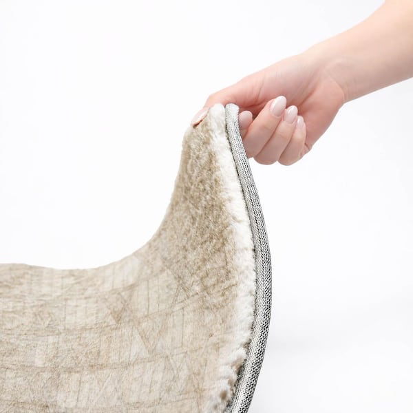 Dream Shag Premium Machine Washable Abstract ADS99 Ivory 3 ft. x 4 ft. Area Rug