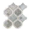 Ivy Hill Tile Delphi Arabesque Arctic Blue 10 in. x 12 in. Glazed ...