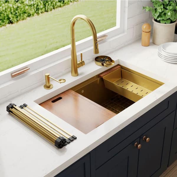 S STRICTLY KITCHEN + BATH 32 in. Undermount Single Bowl 16 Gauge