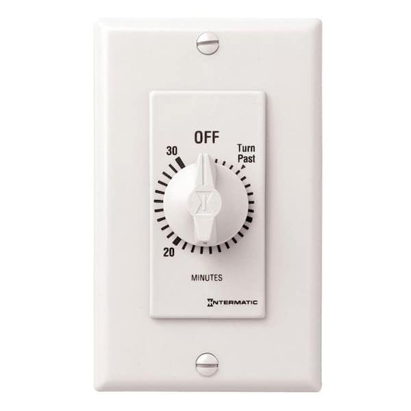 Intermatic 20 Amp 30-Minute Indoor In-Wall Spring Wound Timer, White