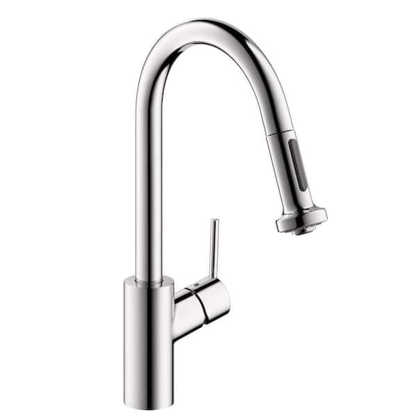 Hansgrohe Talis S² Single-Handle Pull Down Sprayer Kitchen Faucet with QuickClean in Chrome