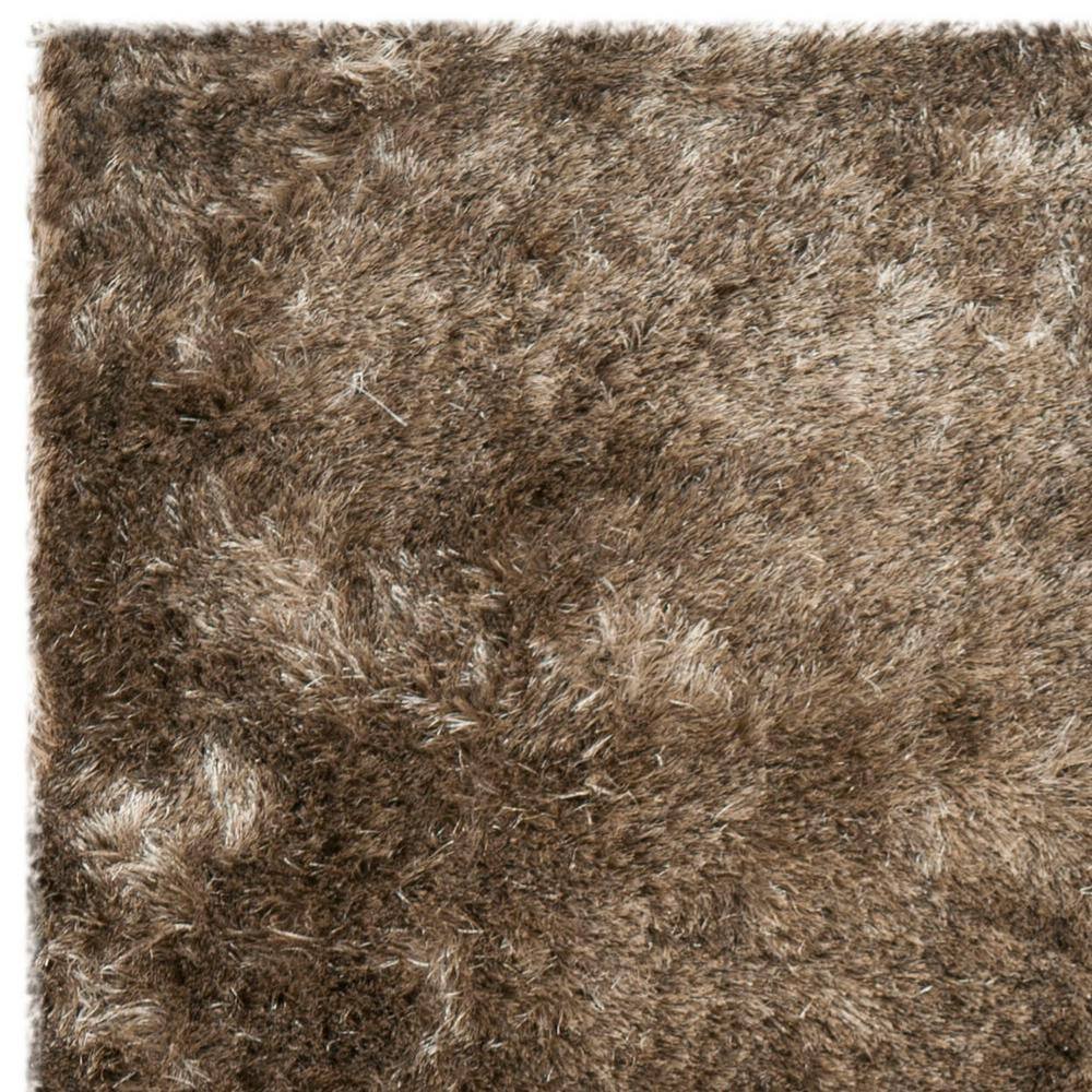 Sable Silken Shag 36" Handmade Wool & Synthetic Rug