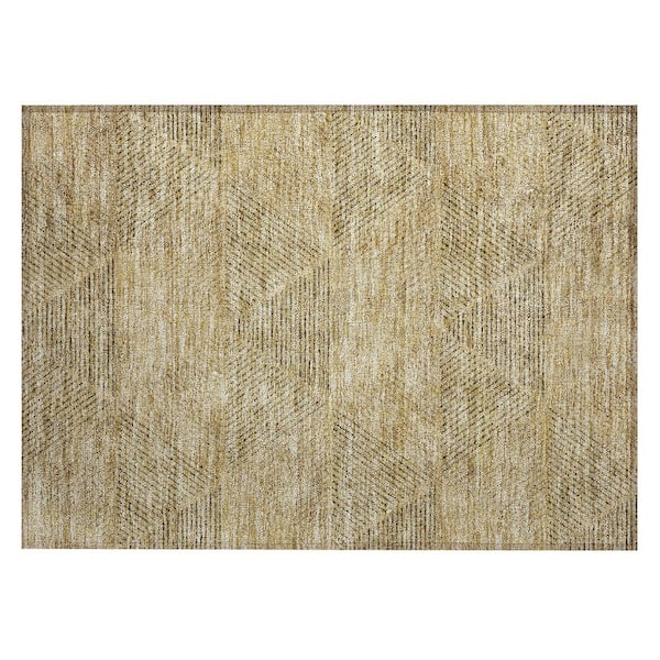 Addison Rugs Chantille Machine Washable Indoor/Outdoor Abstract ACN777 Wheat 1 ft. 8 in. x 2 ft. 6 in. Area Rug