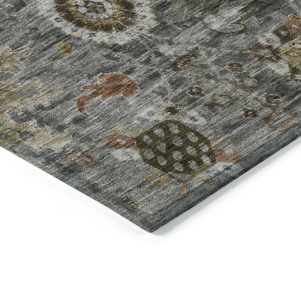 Chantille Machine Washable Indoor/Outdoor Abstract ACN1927 Pewter 10 ft. x 14 ft. Area Rug